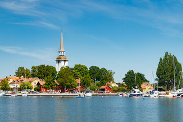 A view on Mariefred in Sweden in summer