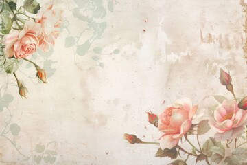 banner background with illustrations of intricate Victorian floral patterns, muted color, with a classic, retro, old-fashioned feel