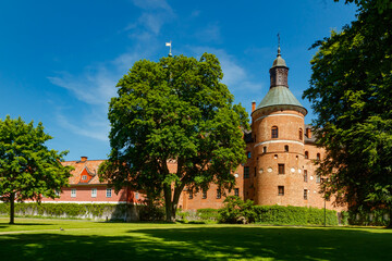 View of royal Gripsholms castle in Mariefred, Sweden