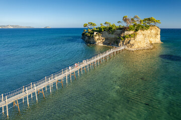 Aerial view of the Cameo island in Zakynthos, Greece