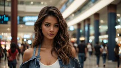 beautiful girl in the mall
