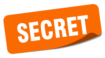 secret sticker. secret label