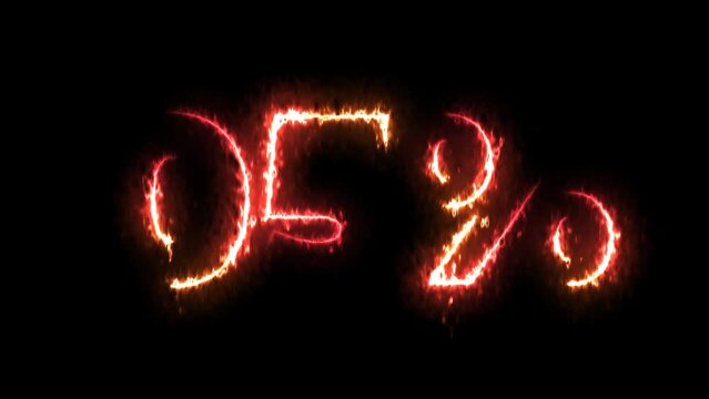 05% glowing sign with text