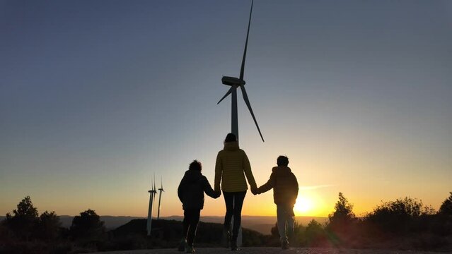 A heartwarming portrayal of a single mother guiding her two sons towards a sustainable future. Exploring green technology, wind turbines, and environmental conservation. 