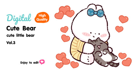 little bear cute cartoon There are many designs to choose from
