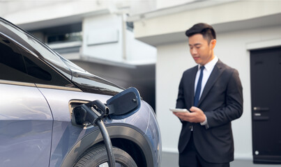 Charging your car in front of your house is a clean and cost-effective way to use energy in the modern way of life.