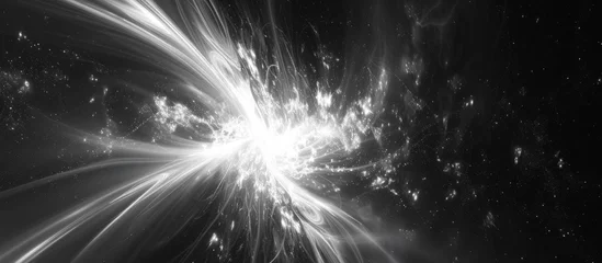  Classic black and white image of a shining star on a dark background © 2rogan