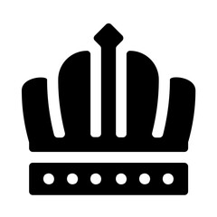 King Monarch Crown Solid Icon