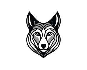 dog head logo design