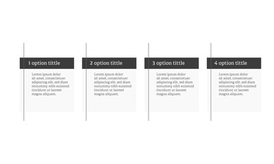 Very simply infographic design with 4 options or steps. Infographics for business concept.