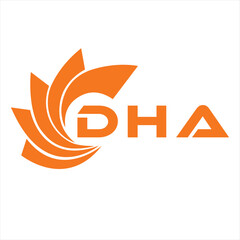 Fototapeta premium DHA letter design. DHA letter technology logo design on white background. DHA Monogram logo design for entrepreneur and business