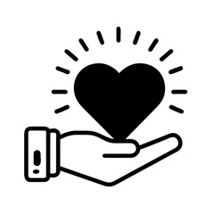 Hands Holding Heart: Charity or Give Love - A Symbol of Care and Compassion.