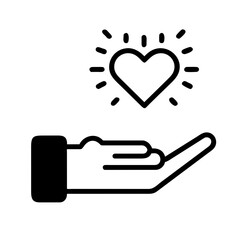 Hands Holding Heart: Charity or Give Love - A Symbol of Care and Compassion.