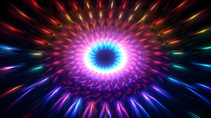 abstract colorful fractal background, ai-generated 3D illustration