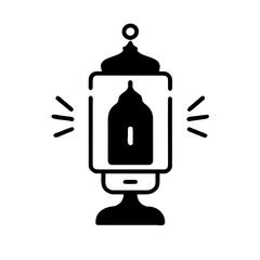 Obraz premium Lamp icon Lantern icon Ramadan lamp icon