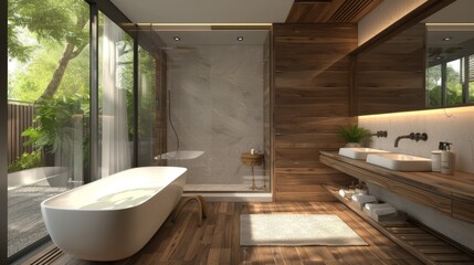 luxury bathroom interior wallpaper background
