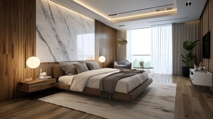 luxury bedroom interior wallpaper background