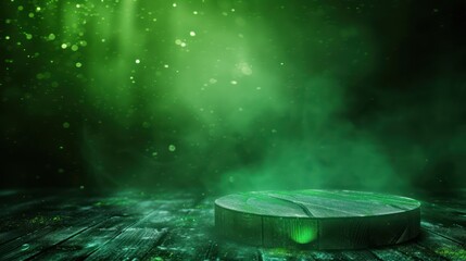 A stylish template design for your St. Patrick's Day event, adorned with green colors and Patrick-themed elements, along with available space for your text.