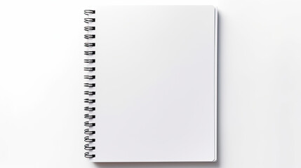 Blank Spiral Notepad. isolated on white background