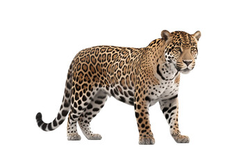 leopard isolated on transparent background - Generative AI	