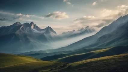 Crédence de cuisine en verre imprimé Montagnes Beautiful Mountain Landscapes Background