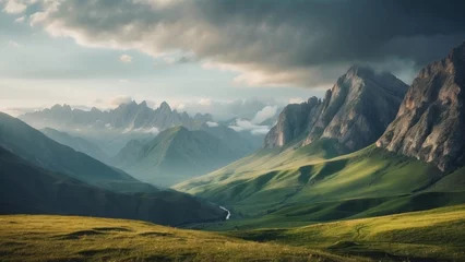 Foto auf Alu-Dibond Beautiful Mountain Landscapes Background © Damian Sobczyk