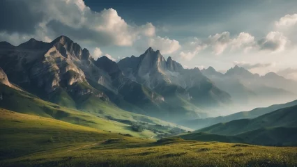 Wandaufkleber Beautiful Mountain Landscapes Background © Damian Sobczyk