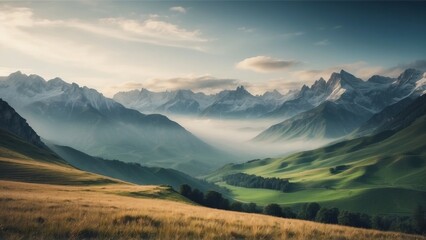 Fototapeta premium Beautiful Mountain Landscapes Background