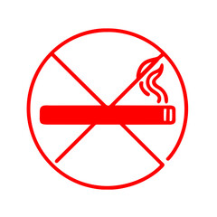 Obraz premium No Smoking Icon: Promoting a Smoke-Free Environment
