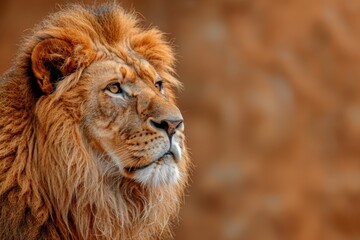 Fototapeta premium Close-up Portrait of a lion in natural Light