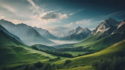 Tuinposter Beautiful Mountain Landscapes Background © Damian Sobczyk