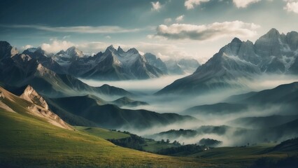 Beautiful Mountain Landscapes Background