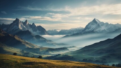 Obraz premium Beautiful Mountain Landscapes Background