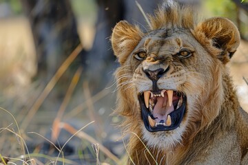 Close-up Portrait of a lion in natural Light