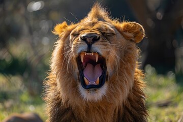 Close-up Portrait of a lion in natural Light