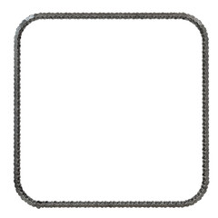 Beyond the Runway: Break free from convention! This 3D frame with motorcycle chains offers a unique platform for your daring fashion designs. 