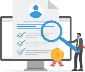 Terms and conditions concept. People signing documents, protecting personal data, checking documents. Concept of account security, privacy policy, user agreement. Vector illustration in flat design

