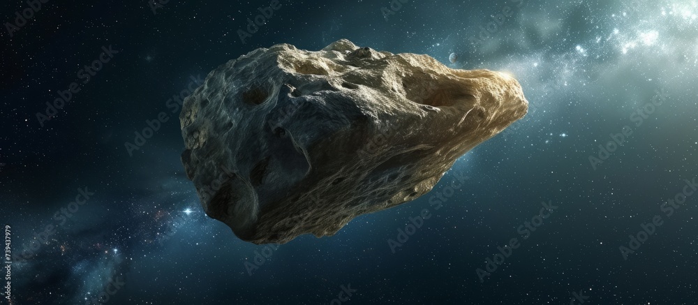 Canvas Prints Spectacular asteroid soaring majestically through the twilight sky