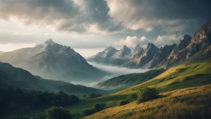 Fototapeten Beautiful Mountain Landscapes Background © Damian Sobczyk