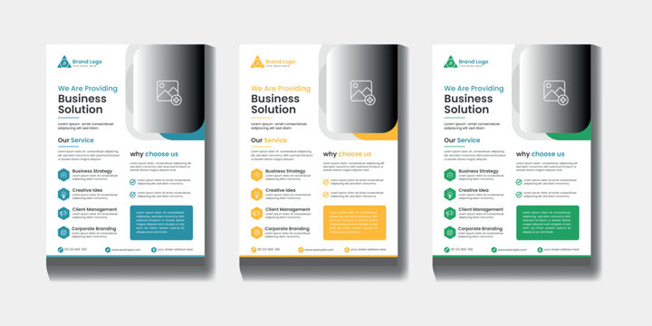 Vector book cover flyer brochure poster design template