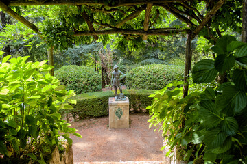 Ravello - Statue of Victorious David in the gardens of Villa Cimbrone,