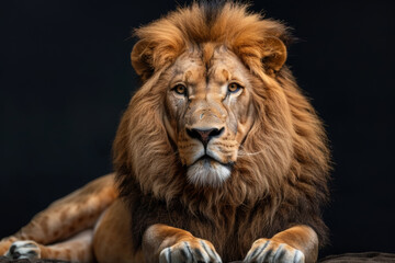 Fototapeta premium Close-up Portrait of a lion in natural Light