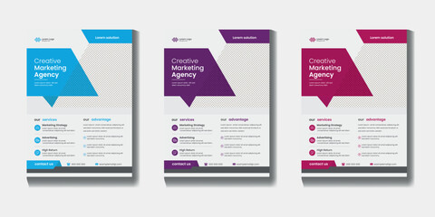 Creative vector flyer, poster book cover colorful leaflet design template 