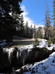 mountain river in the winter