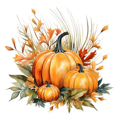 Naklejka premium pumpkin on white background