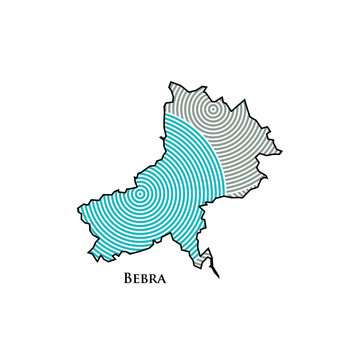 Bebra Map - World Map International vector template. German region silhouette vector illustration