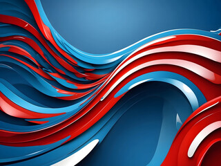 Corporate background of glossy waves in blue and red abstract design. futuristic vector banner design with waves design.