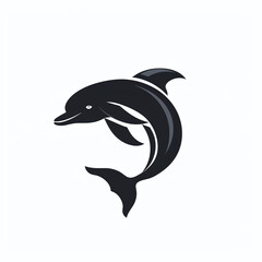 Dolphin fish animal silhouette. Good use for symbol, logo, mascot, web icon, sticker design, sign, or any design you want. Easy to use.
