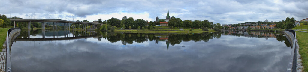View of Trondheim in Trondelag County Norway, Europe
