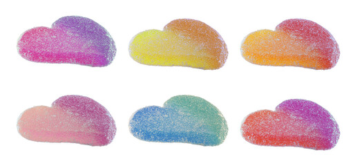 colored and isolated candy collection